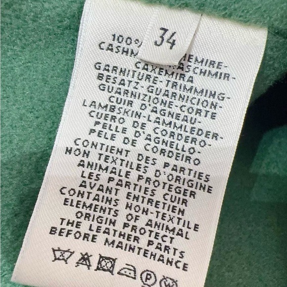 Authentic Hermes Women's Green Wool Cape - Picture 5 of 6